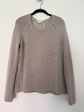 Duffy brand grey wool blend sweater Size S